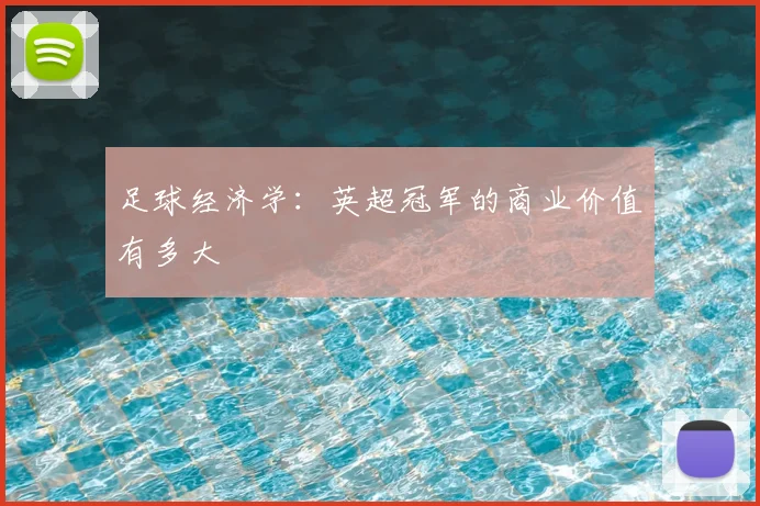 足球经济学:英超冠军的商业价值有多大